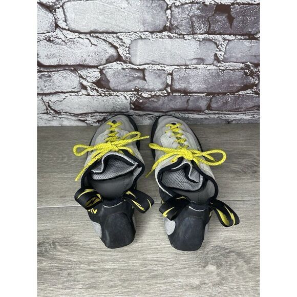 Evolv Defy Gray & Yellow Lace Up Climbing Shoes Fog Men Sz 12M US/46EU - Picture 5 of 16